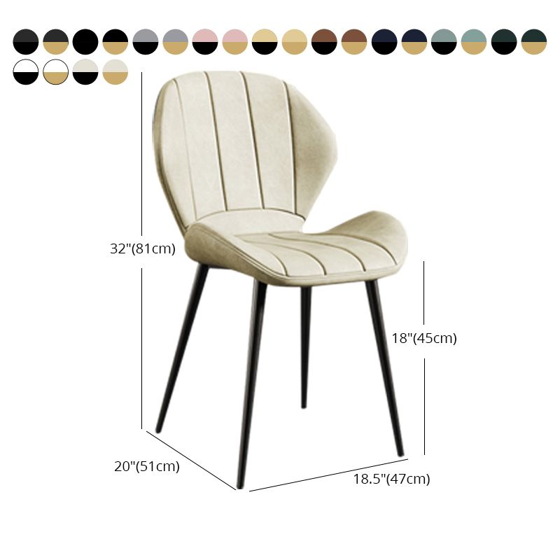 Scandinavian Upholstered Home Side Chair Wingback Matte Finish Dining Chair Clearhalo ' kitchen&dining_furn' 'Dining Chairs' 'Dining Tables & Seating' 'dining_chair' 'furn' 'furn_dining_chair' 'Furniture' 'furniture_dining_chair' 'Kitchen & Dining Furniture' 'kitchen' 1200x1200_06c1891c-ee77-497a-b43f-eb441ea8e3b0
