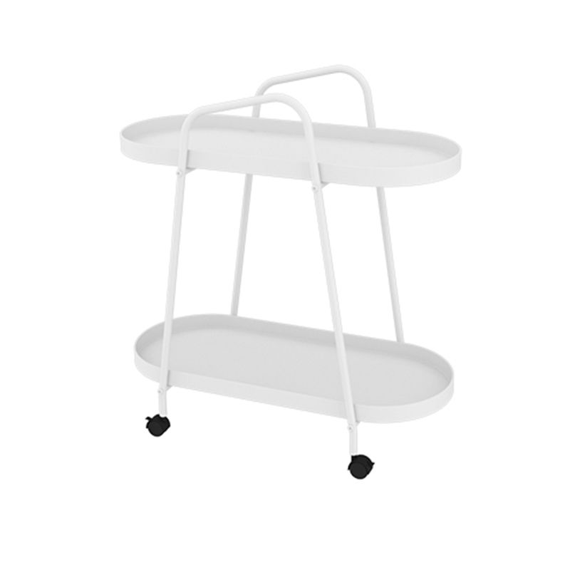 25.19" Tall 4 Legs Side Table with Metal Shelves Oval End Table Stand Clearhalo 'Coffee & Accent Tables' 'End & Side Tables' 'end_side_tables' 'furn' 'furn_end_side_tables' 'Furniture' 'Living Room Furniture' 1200x1200_06c20ccd-5ac4-4d7a-a3ab-937e9aed73ba