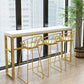 Rectangular Bar-height Table White Wood Top Pub Table with Metal Base Clearhalo 'Bar Furniture' 'Bar Tables' 'bar_tables' 'furn' 'furn_bar_tables' 'Furniture' 'Kitchen & Dining Furniture' 1200x1200_06c32e36-1e63-4cc9-b26a-3a5103bbc4fc