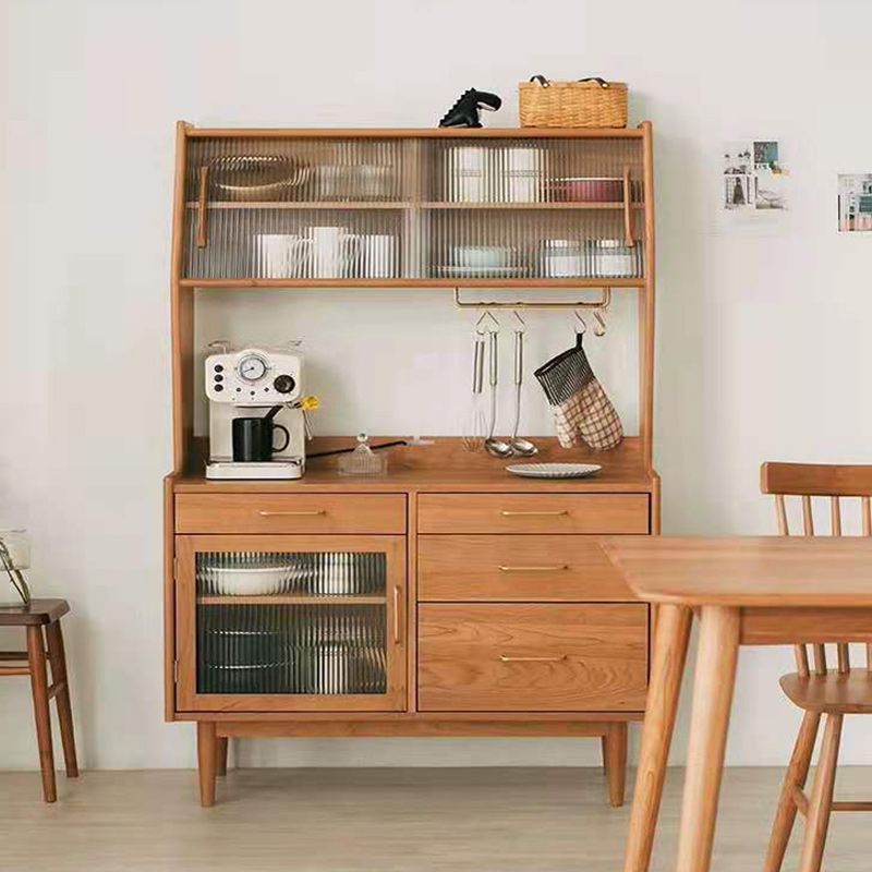 3-Door Sideboard Contemporary 4-Drawer Dining Server for Living Room Clearhalo 'buffet_sideboard' 'Buffets & Sideboards' 'furn' 'furn_buffet_sideboard' 'Furniture' 'Kitchen & Dining Furniture' 1200x1200_06c4d476-09a9-48c6-b983-8d4f7ea640bc