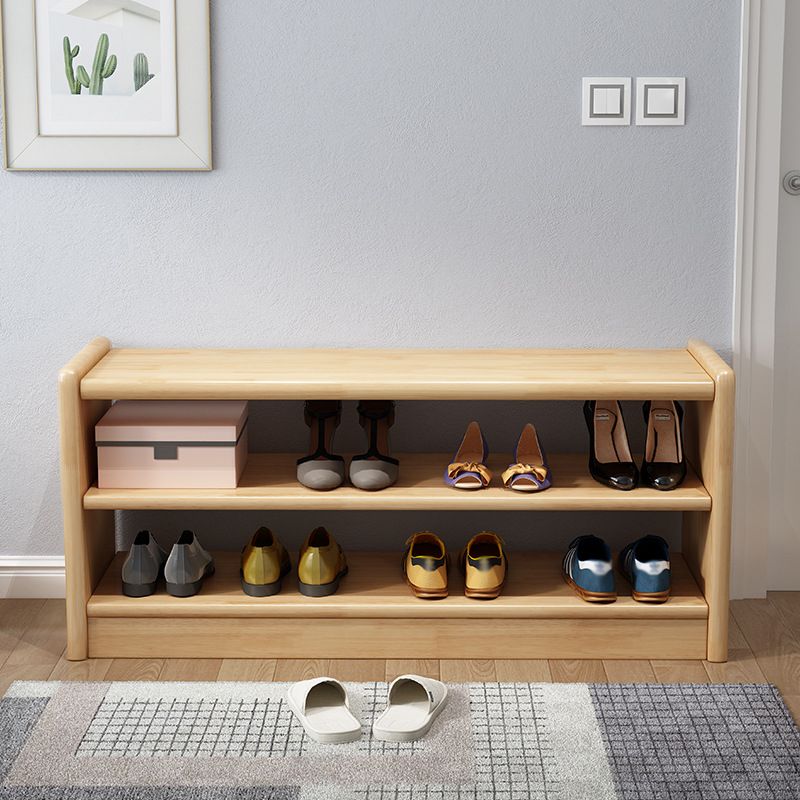 Mid-Century Modern Seating Bench Rubberwood Shoe Storage Rectangle Entryway Bench Clearhalo 'Benches' 'Chairs & Seating' 'furn' 'furn_benches' 'Furniture' 'Living Room Furniture' 1200x1200_06c528b8-583e-4797-9ec3-aca32eaab240