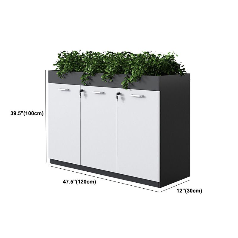 11.8 "W Wood Bidacte avec bibliothèque géométrique Multi couches dans Dark Taupe (sans plante)