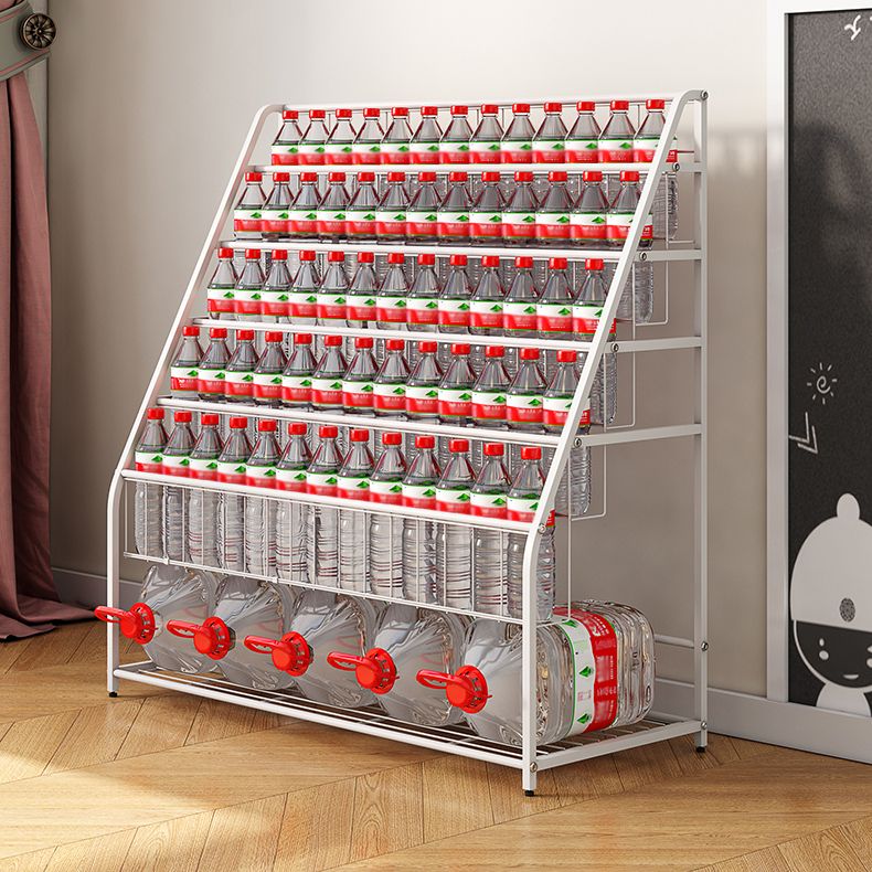 Contemporary Metal Bookshelf White Ladder Shelf Bookcase for Study Room Clearhalo 'Bookcases' 'furn' 'furn_bookcases' 'Furniture' 'Office Furniture' 1200x1200_06c5771f-ee85-4461-bbdf-406016342fd2