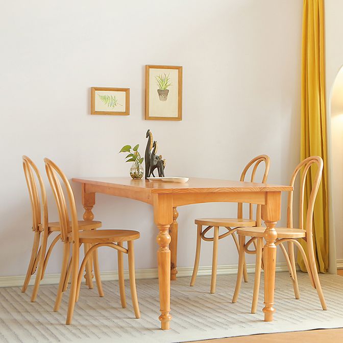 Rectangle Wood Top Dining table Modern Natural Finish Legs Dining Room Table Clearhalo 'Dining Tables & Seating' 'Dining Tables' 'dining_table' 'furn' 'furn_dining_table' 'Furniture' 'Kitchen & Dining Furniture' 1200x1200_06c5b047-c2f4-466f-9df4-a19de77b782d