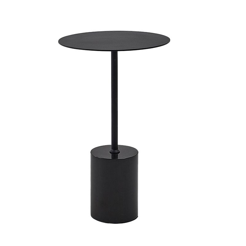 Black End Slide Table Round Living Room Pedestal Marble Corner Table Clearhalo 'Coffee & Accent Tables' 'End & Side Tables' 'end_side_tables' 'furn' 'furn_end_side_tables' 'Furniture' 'Living Room Furniture' 1200x1200_06c68c97-80f9-4cdc-b0c8-11da07a6fbf1