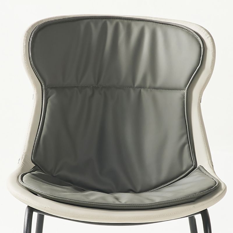 Industrial Style Leather Dining Side Chairs Solid Back Armless Side Chair Clearhalo ' kitchen&dining_furn' 'Dining Chairs' 'Dining Tables & Seating' 'dining_chair' 'furn' 'furn_dining_chair' 'Furniture' 'furniture_dining_chair' 'Kitchen & Dining Furniture' 'kitchen' 1200x1200_06c8b921-8428-4b54-b403-eaf26fb6d7f1