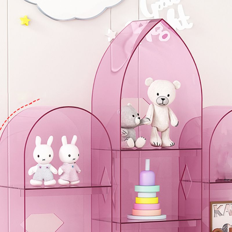 Glam Bookcase Standard Acrylic Closed Back Bookshelf in Burnish