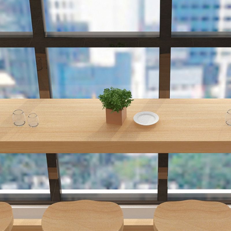 Natural Solid Wood Bar Dining Table Rectangle Bar Height Pub Table Clearhalo 'Bar Furniture' 'Bar Tables' 'bar_tables' 'furn' 'furn_bar_tables' 'Furniture' 'Kitchen & Dining Furniture' 1200x1200_06cafa62-d3b2-49c7-866f-8fbdfa70eab4