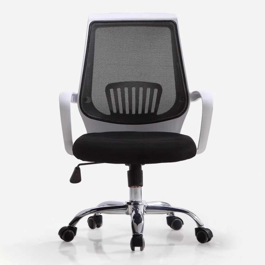 Moderner Mittelrücken Stuhl Stuhl Mesh Fixed Arms Office Stuhl für Home Office