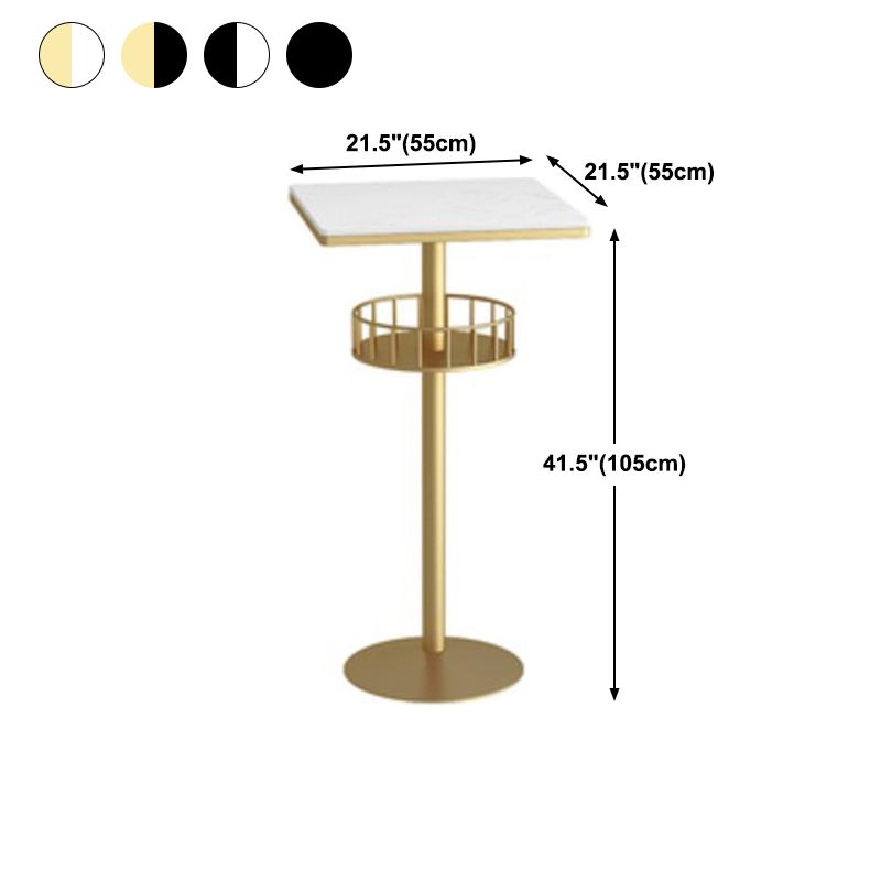 42-inch Height Cocktail Bar Table Modern Metal Base Bar Height Storage Table Clearhalo 'Bar Furniture' 'Bar Tables' 'bar_tables' 'furn' 'furn_bar_tables' 'Furniture' 'furniture_bar_tables' 'Kitchen & Dining Furniture' 'kitchen&dining_furn' 'kitchen' 1200x1200_06cbd469-4123-496e-99ce-05ce6a2f6ebb