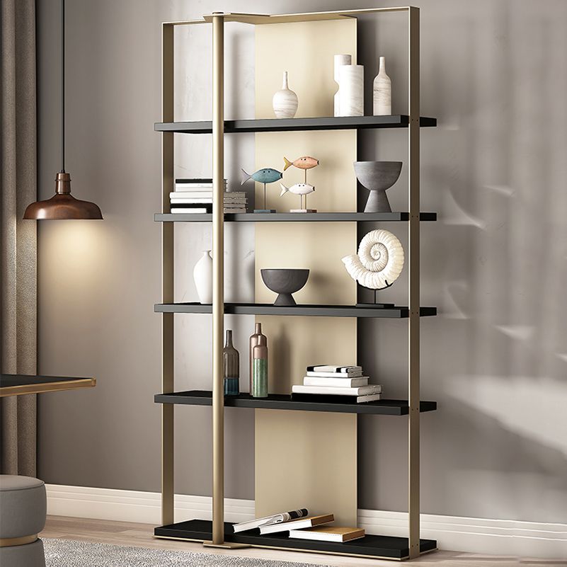 Glam Open Back Shelf Bookcase Metal Book Shelf for Study Room Clearhalo 'Bookcases' 'furn' 'furn_bookcases' 'Furniture' 'Office Furniture' 1200x1200_06cbede4-c61a-402f-8fa0-c7d8ff5be92d