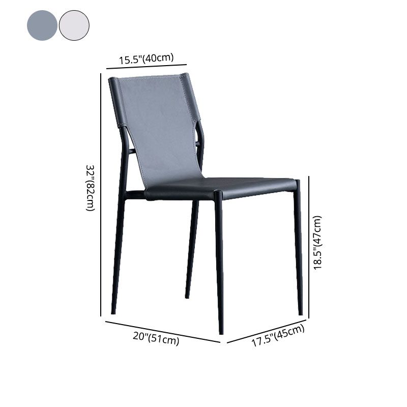 Home Armless Dining Chairs Leather Side Chairs with Metal Legs (Set of 2) Clearhalo ' kitchen&dining_furn' 'Dining Chairs' 'Dining Tables & Seating' 'dining_chair' 'furn' 'furn_dining_chair' 'Furniture' 'furniture_dining_chair' 'Kitchen & Dining Furniture' 'kitchen' 1200x1200_06cd2085-4efa-4b51-b458-91e4594940ca