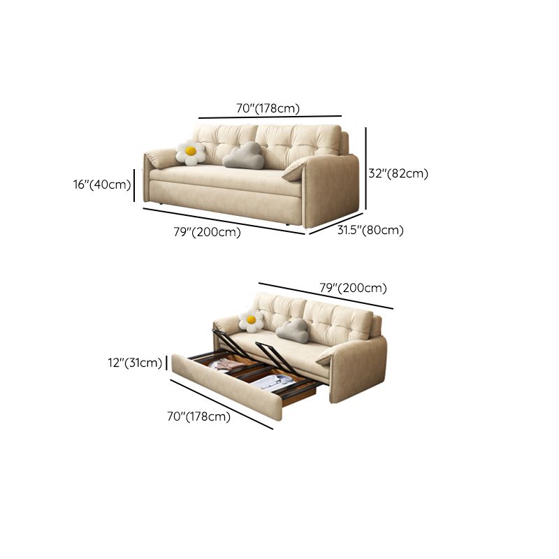 31 "幅のスカンジナビアソファ布団フェイクレザーホワイトスリーパーソファー