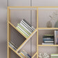 Glam Metal Bookshelf Standard Open Back Bookcase with Shelves
