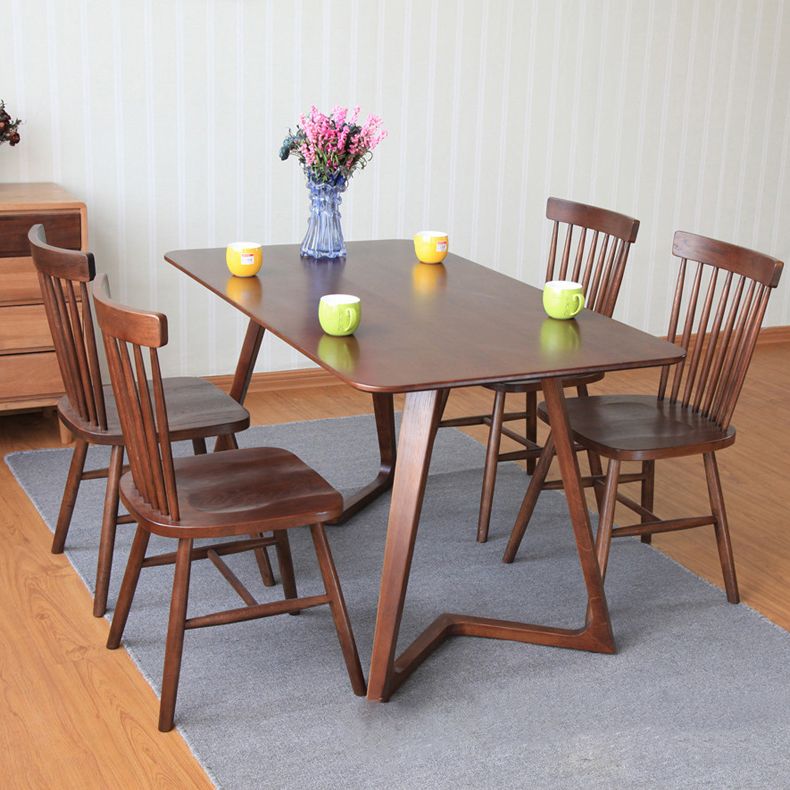 Rectangle Double Pedestal Modern Table Solid Wood Fixed Table for Home Clearhalo ' dining_table' 'Dining Tables & Seating' 'Dining Tables' 'furn' 'furn_dining_table' 'Furniture' 'furniture_dining_table' 'Kitchen & Dining Furniture' 'kitchen&dining_furn' 'kitchen' 'kitchen_dining_table' 1200x1200_06ce96bc-ced4-4e78-9e84-faf130d54117