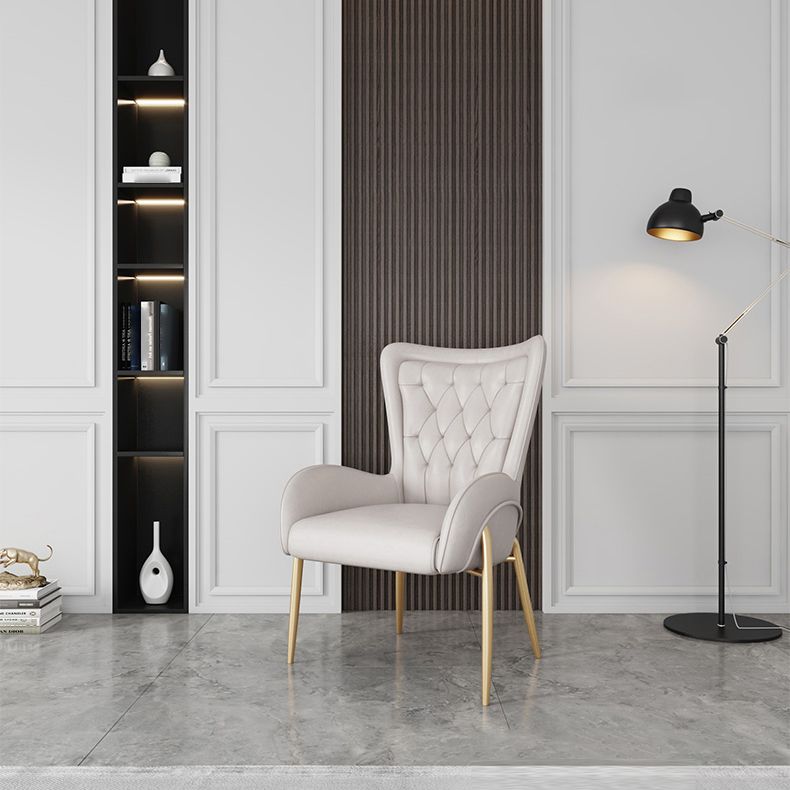 Scandinavian Wingback Metal Dining Arm Chair Kitchen Gold Dining Arm Chair Clearhalo ' kitchen&dining_furn' 'Dining Chairs' 'Dining Tables & Seating' 'dining_chair' 'Furniture' 'furniture_dining_chair' 'Kitchen & Dining Furniture' 'kitchen' 1200x1200_06d2a1c6-7c33-45e9-ad8f-62297023a0af