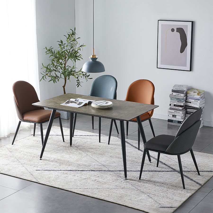 Contemporary Style Dining Chair Armless Metal Side Parsons Chairs for Kitchen Clearhalo ' kitchen&dining_furn' 'Dining Chairs' 'Dining Tables & Seating' 'dining_chair' 'furn' 'furn_dining_chair' 'Furniture' 'furniture_dining_chair' 'Kitchen & Dining Furniture' 'kitchen' 1200x1200_06d36e25-130d-47b2-8534-35c32d3f7ae3