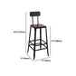 Dining Room Industrial Style Wood Barstool Iron 4 Legs Bar Stool with Pedal Clearhalo 'Bar Furniture' 'Bar Stools' 'bar_stools' 'furn' 'furn_bar_stools' 'Furniture' 'Kitchen & Dining Furniture' 1200x1200_06d5d959-34a3-4a6a-97d3-0e5bdc7fa03d