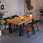 Rectangle 4 Legs Dining Table Industrial Wood Table for Kitchen