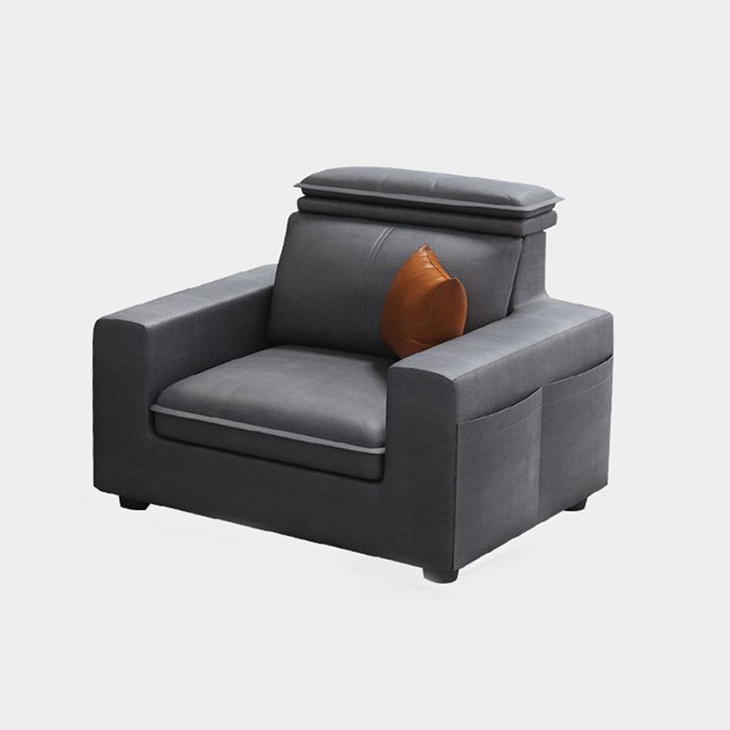 Square Arm Grey Cushion Back Modern Storage Living Room Sofa Clearhalo 'furn' 'furn_sectionals' 'Furniture' 'furniture_sectionals' 'Living Room Furniture' 'Sectionals' 1200x1200_06d76f0e-656f-488a-baaa-d647f49ae8b8