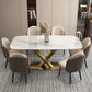 Rectangle Traditional Luxury Dining Table White Sintered Stone Table with Metal Pedestal Base Clearhalo ' dining_table' 'Dining Tables & Seating' 'Dining Tables' 'furn' 'furn_dining_table' 'Furniture' 'furniture_dining_table' 'Kitchen & Dining Furniture' 'kitchen&dining_furn' 'kitchen' 'kitchen_dining_table' 1200x1200_06d8e190-825e-49d1-9370-7bd76a3e7ee6