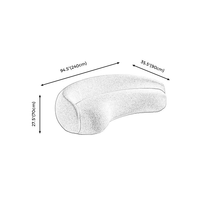 Canapé arrière serré scandinave avec bras de smoking pour l'appartement et le salon