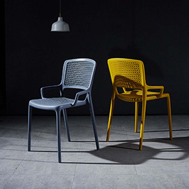 Contemporary Side Plastic Dining Room Chair Open Back Dining Side Chair for Home Use Clearhalo ' kitchen&dining_furn' 'Dining Chairs' 'Dining Tables & Seating' 'dining_chair' 'furn' 'furn_dining_chair' 'Furniture' 'furniture_dining_chair' 'Kitchen & Dining Furniture' 'kitchen' 1200x1200_06d96e7b-3612-4178-b0f0-c6d440c5f618