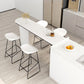 Tabouret de bar en plastique de style Glam avec pieds en métal