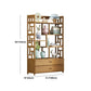 Modern Bamboo Floor Shelf Bookcase Open Book Shelf for Study Room