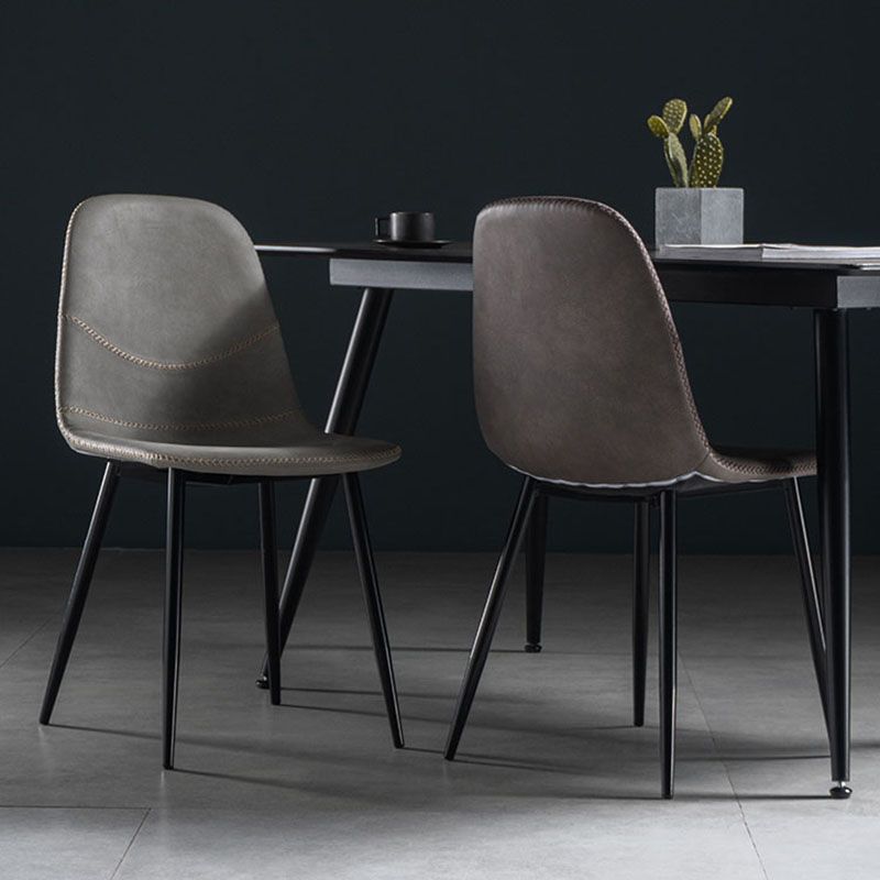 Modern Style Chair Dining Armless Chair with Metal Legs for Kitchen Clearhalo ' kitchen&dining_furn' 'Dining Chairs' 'Dining Tables & Seating' 'dining_chair' 'furn' 'furn_dining_chair' 'Furniture' 'furniture_dining_chair' 'Kitchen & Dining Furniture' 'kitchen' 1200x1200_06da6d1e-984d-4dfc-aba9-8c9a15737180