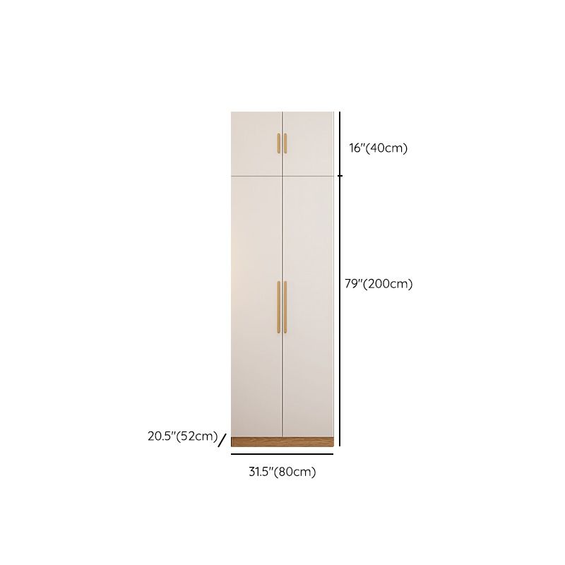 Contemporary Style Wardrobe Wooden Bedroom Closet with Hinged Door