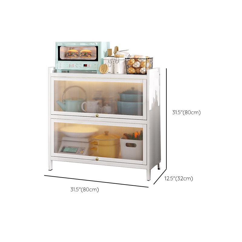 White Metal Buffet Server Modern Dining Server for Dining Room Clearhalo 'buffet_sideboard' 'Buffets & Sideboards' 'furn' 'furn_buffet_sideboard' 'Furniture' 'Kitchen & Dining Furniture' 1200x1200_06de637d-a013-41b1-ba17-a41755026528