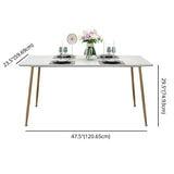 Scandinavian Faux Marble Top Dining Room Set with Rectangle Table and 4 Legs Base Dining Set Clearhalo 'Dining Room Sets' 'Dining Tables & Seating' 'dining_room_set' 'furn' 'furn_dining_room_set' 'Furniture' 'furniture_dining_room_set' 'Kitchen & Dining Furniture' 'kitchen&dining_furn' 'kitchen' 1200x1200_06df2ca0-c072-4fdb-8f9c-0170762cbe0b