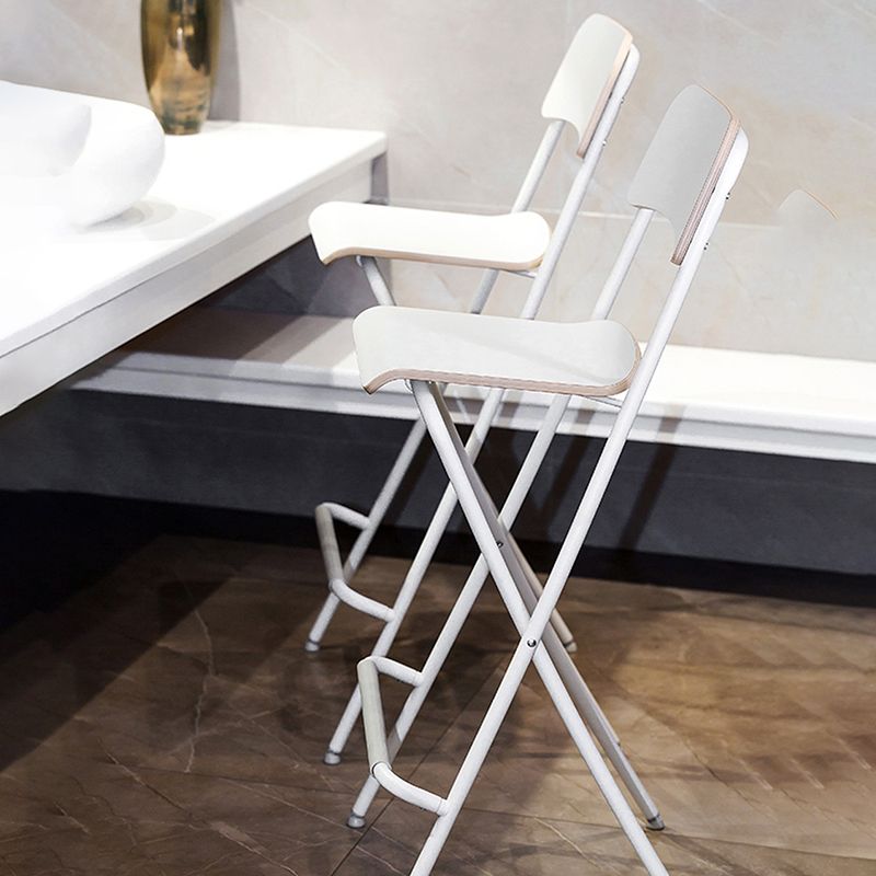 Nordic Wood Folding Barstool Simple Indoor Tall Stool with Square Seat, 1 Piece Clearhalo 'Bar Furniture' 'Bar Stools' 'bar_stools' 'furn' 'furn_bar_stools' 'furniture_bar_stools' 'Kitchen & Dining Furniture' 'kitchen&dining_furn' 'kitchen' 'kitchen_furn' Furniture' 1200x1200_06df2d8e-ac1e-48a7-82d3-e26ba8c7c5c0