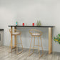 Black Glam Style Bar Table Rectangular Metal Bar Table with Gold Base Clearhalo 'Bar Furniture' 'Bar Tables' 'bar_tables' 'furn' 'furn_bar_tables' 'Furniture' 'furniture_bar_tables' 'Kitchen & Dining Furniture' 1200x1200_06dfe785-0d1c-49db-8141-7fea88651cf9