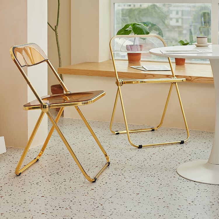 Single Foldable Armless Dining Chairs Open Back Dining Side Chair with Metal Legs Clearhalo ' kitchen&dining_furn' 'Dining Chairs' 'Dining Tables & Seating' 'dining_chair' 'furn' 'furn_dining_chair' 'Furniture' 'furniture_dining_chair' 'Kitchen & Dining Furniture' 'kitchen' 1200x1200_06e1d3fd-515b-449b-8f3a-dfdba6e9b16a