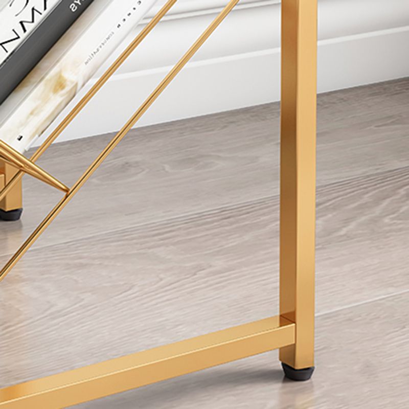 Metal Vertical Geometric Bookcase Contemporary Style Closed Back Shelf Clearhalo 'Bookcases' 'furn' 'furn_bookcases' 'Furniture' 'Office Furniture' 1200x1200_06e221ca-147c-4d36-a847-2e2b40ae2fd1