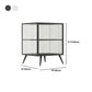 Metal and Glass Bedside Cabinet Modern Minimalist Bedside Table with Legs