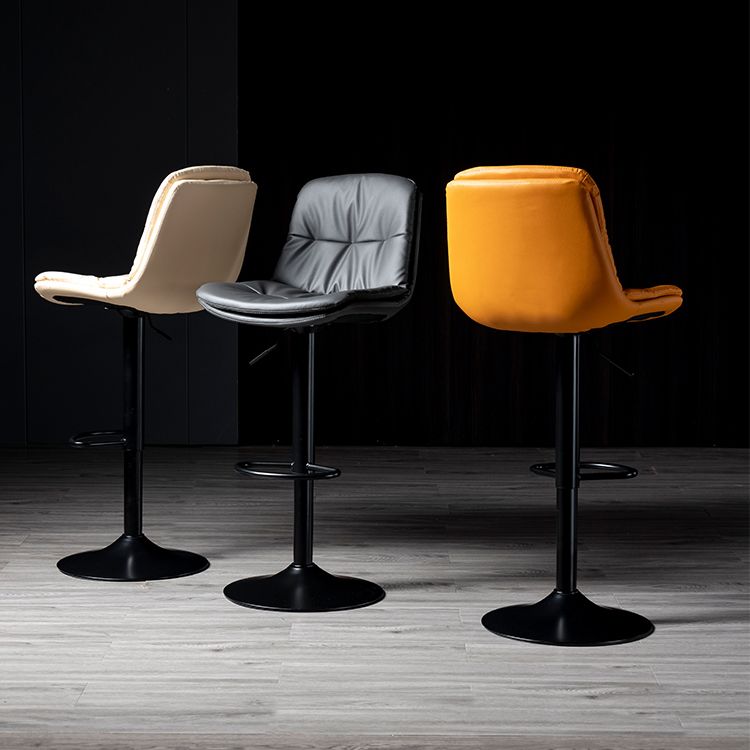 Iron Footrest Bar Stool Low Back Indoor Modern Adjustable Counter-height Stool Clearhalo 'Bar Furniture' 'Bar Stools' 'bar_stools' 'furn' 'furn_bar_stools' 'furniture_bar_stools' 'Kitchen & Dining Furniture' 'kitchen&dining_furn' 'kitchen' 'kitchen_furn' Furniture' 1200x1200_06e383bc-a439-4cd9-9f4a-14ec9ecccb8b