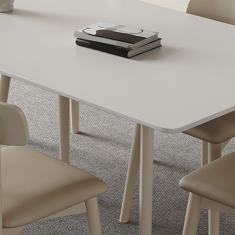 Contemporain 1/2/5/7 Pièces Ensemble de restauration Rectangle Table à manger en pierre pour cuisine