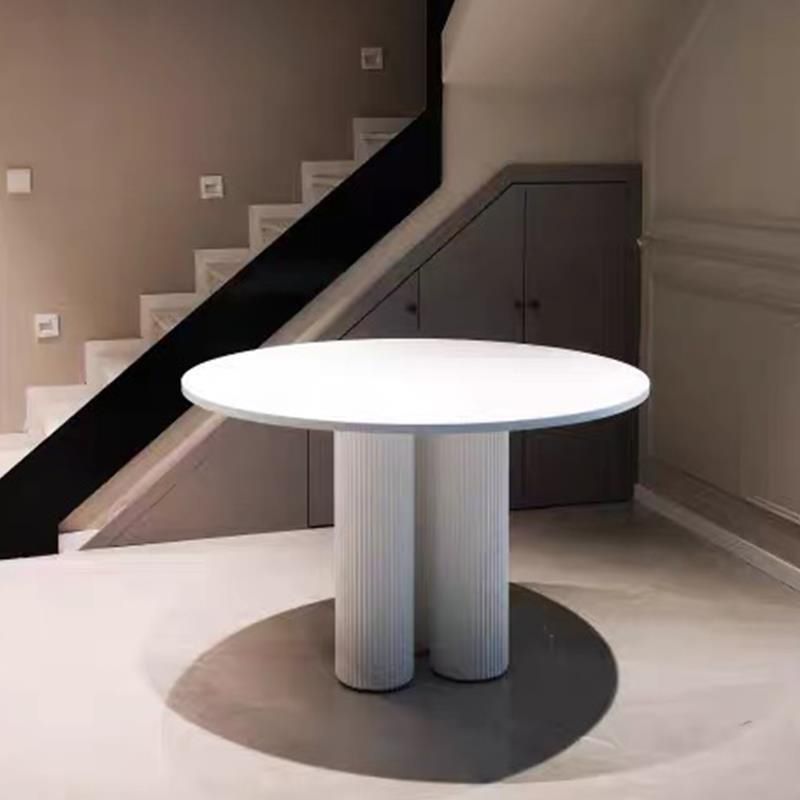 Round Dining Table Modern Dining Table with Three Pedestal Base for Dining Room Clearhalo ' dining_table' 'Dining Tables & Seating' 'Dining Tables' 'furn' 'furn_dining_table' 'Furniture' 'furniture_dining_table' 'Kitchen & Dining Furniture' 'kitchen&dining_furn' 'kitchen' 'kitchen_dining_table' 1200x1200_06e938ed-4b67-4cfb-97a4-0f2b58cb5879