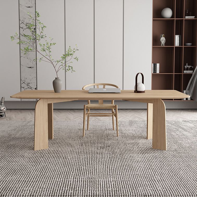 Solid Wood Contemporary Dining Table Rectangular Dining Table with 4 Legs Clearhalo ' dining_table' 'Dining Tables & Seating' 'Dining Tables' 'furn' 'furn_dining_table' 'Furniture' 'furniture_dining_table' 'Kitchen & Dining Furniture' 'kitchen&dining_furn' 'kitchen' 'kitchen_dining_table' 1200x1200_06ea75f7-215d-483a-be67-1d7da969bb9e
