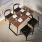 Natural and Black Dining Table Set 1/2/3/5/7 Pieces Rectangle Industrial Dinette Set Clearhalo 'Dining Room Sets' 'Dining Tables & Seating' 'dining_room_set' 'furn' 'furn_dining_room_set' 'Furniture' 'Kitchen & Dining Furniture' 1200x1200_06ec8084-87d5-465f-86ee-41f9a9f5d0b3