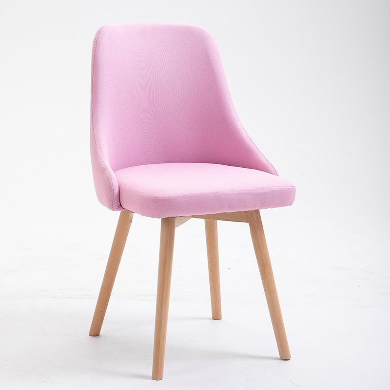 Cotton Blend /PU Upholstered Accent Chair Solid Wood Chair with 4 Legs Clearhalo 'Accent Chairs' 'accent_chairs' 'Chairs & Seating' 'furn' 'furn_accent_chairs' 'Furniture' 'Living Room Furniture' 1200x1200_06ed2fd0-3ad6-46ac-841b-183ef6892b62