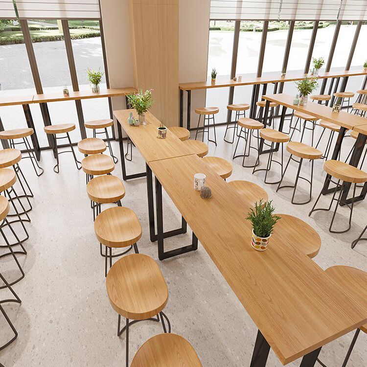 Modern Rectangle Sled Base Solid Wood Bar Table for Kitchen Dining Room Clearhalo 'Bar Furniture' 'Bar Tables' 'bar_tables' 'furn' 'furn_bar_tables' 'Furniture' 'Kitchen & Dining Furniture' 1200x1200_06ed98e5-d09d-49f8-87d6-afa47d605790