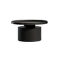 Round Metal Coffee Table black/White finish Cocktail Table - 19.7''/29.5''