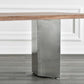 Industrial Pine Wood Table for Restaurant Rectangle Dining Table with Metal Double Pedestal Clearhalo ' dining_table' 'Dining Tables & Seating' 'Dining Tables' 'furn' 'furn_dining_table' 'Furniture' 'furniture_dining_table' 'Kitchen & Dining Furniture' 'kitchen&dining_furn' 'kitchen' 'kitchen_dining_table' 1200x1200_06efa52a-d02f-43a2-9a97-4b9aa20f1cb6