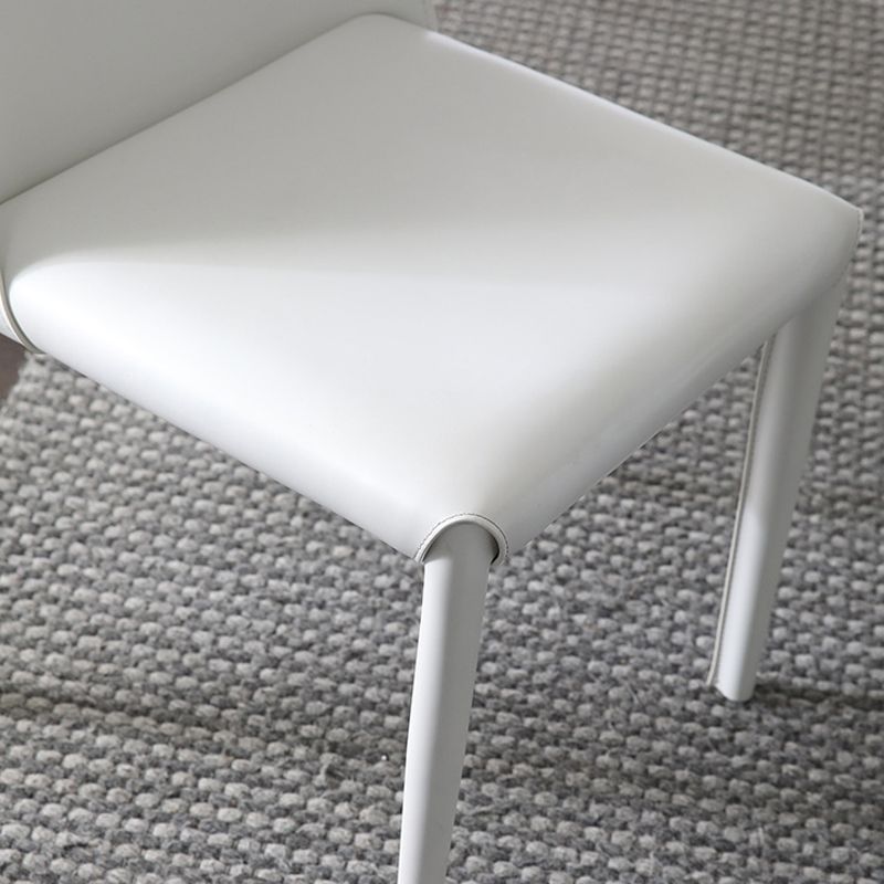 Parsons Armless Dining Chairs Indoor Dining Room Faux Leather Side Chair Clearhalo 'Dining Chairs' 'Dining Tables & Seating' 'dining_chair' 'furn' 'furn_dining_chair' 'Furniture' 'Kitchen & Dining Furniture' 1200x1200_06f0215b-bd30-4b8b-82a0-8529abed1f20