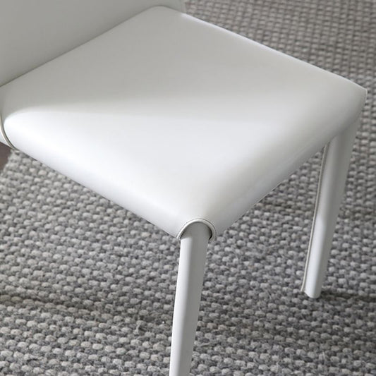 Parsons Armless Essstühle Innenraum Esszimmer Kunstleder Seitenstuhl