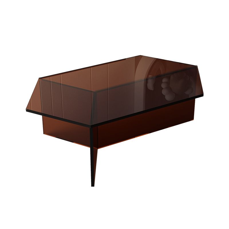 Mesa de centro transparente de acrílico, mesa de cóctel moderna para sala de estar